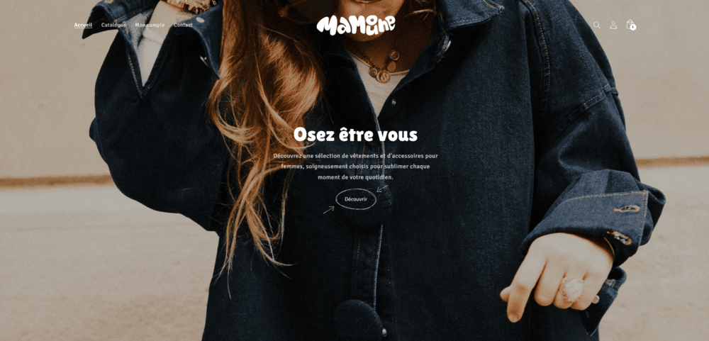 Boutique en ligne Mamoune, vêtements pour femmes sur Shopify